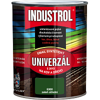 Industrol S2013 univerzál lesk vrchná farba na kov a drevo, 5300 zeleň stredná, 600 ml
