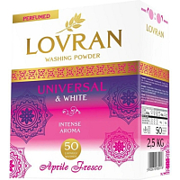 Lovran Universal & White Aprile Fresco prášok na biele prádlo 50 dávok, 2,5 kg