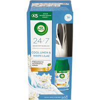 Air Wick Freshmatic Cool Linen & White Lilac - Vôňa sviežeho prádla automatický osviežovač komplet 250 ml
