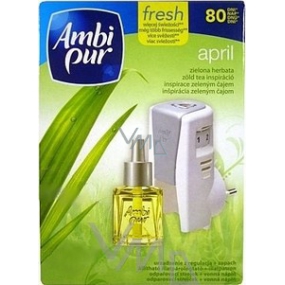 Ambi Pur April Zelený čaj elektrický osviežovač vzduchu komplet 20 ml