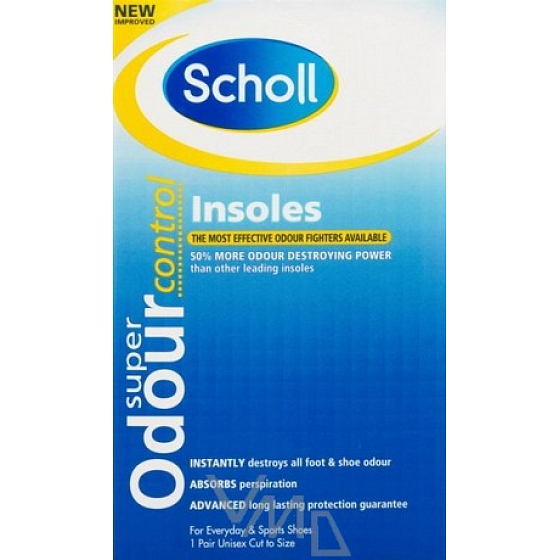 Scholl Super Odour Control Insoles vložky do topánok proti zápachu 1 pár unisex