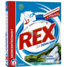 Rex 3x Action Amazonia Freshness Pro-White prášok na pranie 4 dávky 300 g