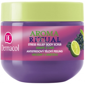 Dermacol Aroma Ritual Hrozno s limetkou Antistresový telový peeling 300 g Grape and Lime