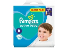 Pampers Active Baby 6 Extra veľké jednorazové plienky 13-18 kg 56 kusov