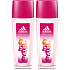 Adidas Fruity Rhythm parfumovaný dezodorant sklo pre ženy 2 x 75 ml, duopack