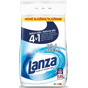 Lanza Fresh & Clean White prací prášok na biele prádlo 90 dávok 5,85 kg