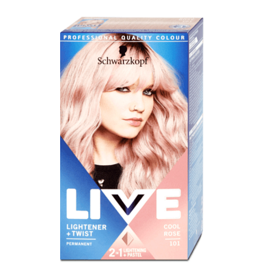 Schwarzkopf Live Lightener & Twist farba na vlasy 101 Cool Rose