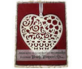 Albi Vianočný ornament s kryštálmi Swarovski na zavesenie s popisom - Mám šťastie, že tá najskvelejšie mamička je tá moja. Veselé Vianoce! cca 7 x 8 cm