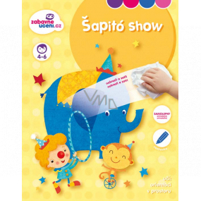 Ditipo Stieracia kniha so samolepkami Shapito show 16 strán + 2 strany so samolepkami A4 215 x 275 mm vek 4-6 rokov