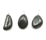Hematit Trommel prívesok prírodný kameň, 2,2 - 3 cm, 1 kus