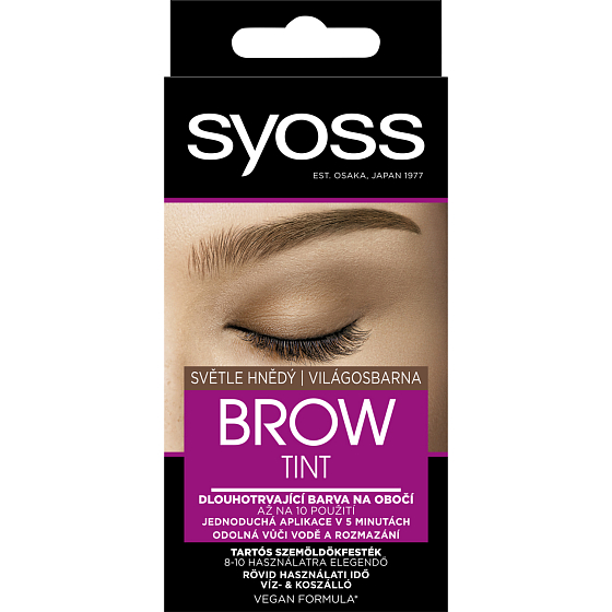 Syoss Brow Tint farba na obočie Svetlo hnedý, 17 ml
