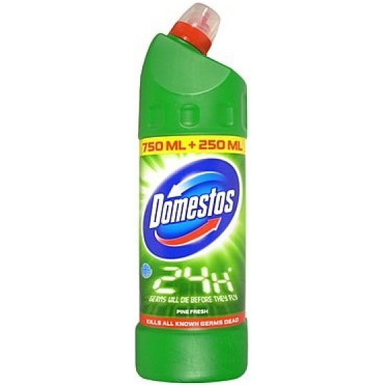 Domestos 24h Pine Fresh tekutý dezinfekčný a čistiaci prostriedok 750 + 250 ml