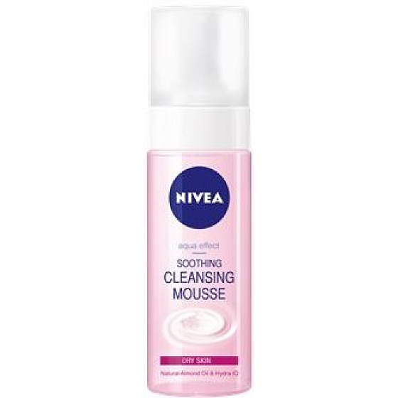 Nivea Aqua Effect Upokojujúca čistiaca pleťová pena suchá a citlivá pleť 150 ml