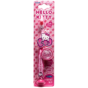 Hello Kitty Mäkký kefka na zuby s prísavkou a krytkou pre deti