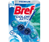 Bref Blue Water Color Aktiv Eucalyptus WC blok na hygienickú čistotu a sviežosť Vašej toalety, obarvuje vodu do modrého odtieňa 50 g