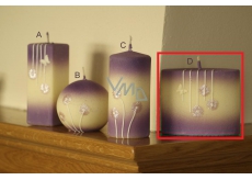 Lima Rozkvitnutá lúka sviečka svetlo fialová elipsa 110 x 90 mm 1 kus