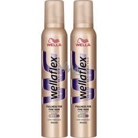 Wella Wellaflex Fullness ultra silné spevnenie penové tužidlo pre jemné vlasy 2 x 200 ml, duopack