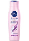 Nivea Hairmilk Natural Shine ošetrujúci šampón na unavené vlasy bez lesku 250 ml