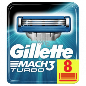 Gillette Mach3 Turbo náhradné hlavice 8 kusov, pre mužov