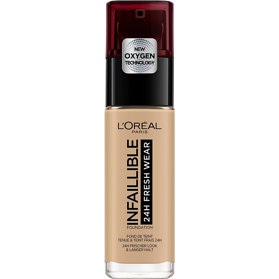 Loreal Paris Infallible 24H Fresh Wear Foundation make-up kryje nedokonalosti, nestiera sa, nevysušuje pleť 200 Golden Sand 30 ml