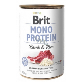 Brit Mono Protein Jahňacie s ryžou kompletné krmivo pre psov 400 g