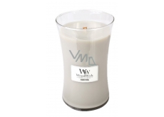 Woodwick Warm Wool - Hrejivá vlna vonná sviečka s dreveným knôtom a viečkom sklo veľká 609,5 g