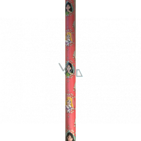 Ditipo Darčekový baliaci papier 70 x 200 cm Vianočný Disney Princezné v kolieskach ružový
