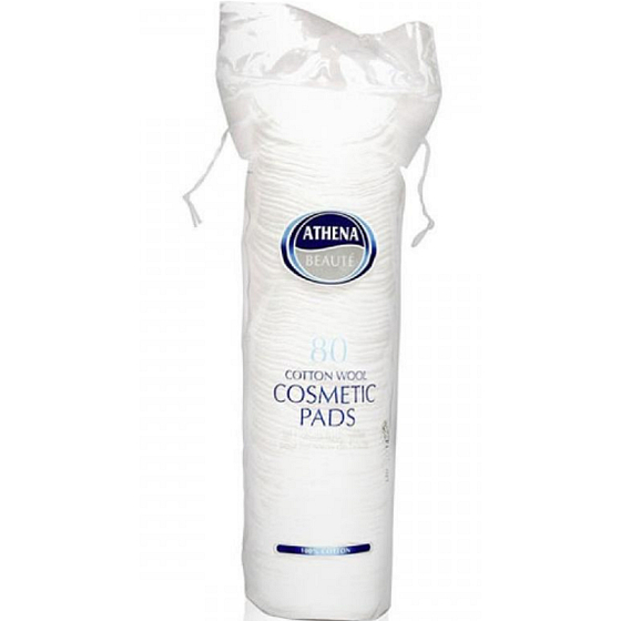 Athena Beauté Vatové odličovacie tampóny okrúhle 80 kusov