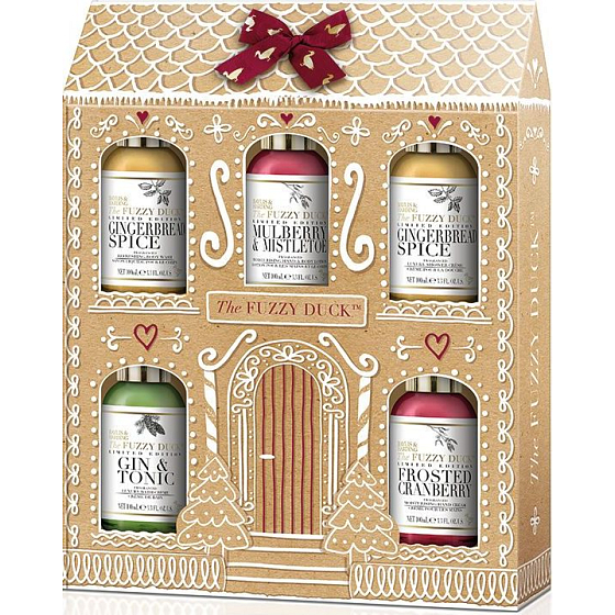 Baylis & Harding Fuzzy Duck Winter Wonderland umývací gél 100 ml + sprchový krém 100 ml + kúpeľový krém 100 ml + mlieko na ruky a telo 100 ml + krém na ruky 100 ml, kozmetická sada pre ženy