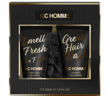 Grace Cole GC Homme umývací gél 50 ml + šampón 50 ml + špongia, kozmetická sada pre mužov