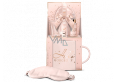 Grace Cole Sweet Vanilla & Almond Glaze maska na spanie + vonná telová hmla 100 ml + krém na ruky 50 ml + veľký hrnček, kozmetická sada pre ženy