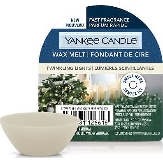 Yankee Candle Twinkling Lights - Svietiace svetlá vonný vosk do aromalampy 22 g