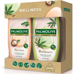 Palmolive Wellness Revive sprchový gél 500 ml + Wellness Balance sprchový gél 500 ml, kozmetická sada pre ženy