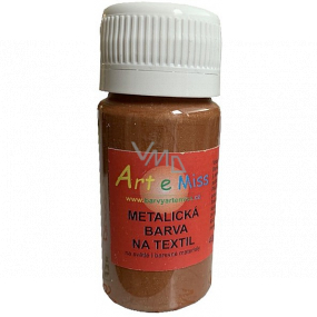 Art e Miss Metalická farba na textil 24 Brown 40 g