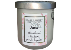 Heart & Home Svieža sójová sviečka s vôňou ľanu s názvom Dana 110 g