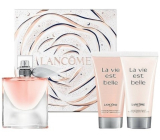 Lancome La Vie Est Belle parfumovaná voda 50 ml + telové mlieko 50 ml + sprchový gél 50 ml, darčeková sada pre ženy