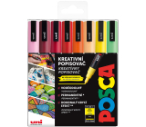 Posca Univerzálna sada akrylových fixiek 0,9 - 1,3 mm Letný mix teplých tónov 8 kusov PC-3M