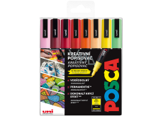 Posca Univerzálna sada akrylových fixiek 0,9 - 1,3 mm Letný mix teplých tónov 8 kusov PC-3M