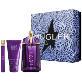 Thierry Mugler Alien parfumovaná voda 60 ml + parfumovaná voda 10 ml miniatúra + telové mlieko 50 ml, darčeková sada pre ženy