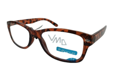 Berkeley Dioptrické okuliare na čítanie +2 plastové, oranžovo-hnedé čierne bodky 1 kus R4007-20 INfocus