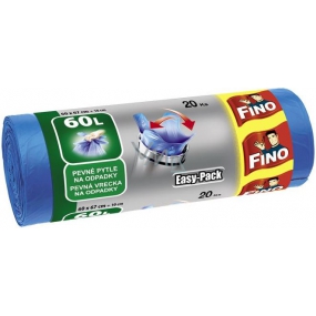 Fino Easy Pack Sáčky do odpadkového koša, 20 mikrometrov, 60 litrov, 60 x 67 cm, 20 kusov