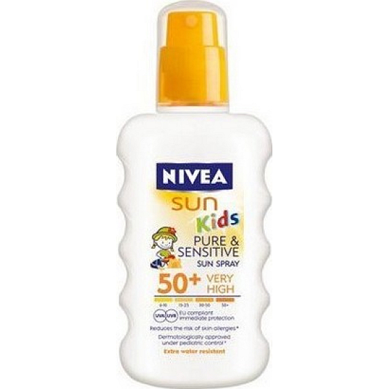 Nivea Sun Kids Pure & Sensitive OF50 + sprej na opaľovanie pre deti 200 ml