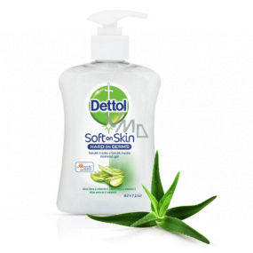 Dettol Aloe Vera a vitamín E hydratačné antibakteriálne mydlo dávkovač 250 ml