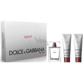 Dolce & Gabbana The One Sport toaletná voda 50 ml + balzam po holení 50 ml + sprchový gél 75 ml, darčeková sada