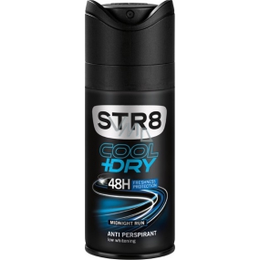 Str8 Cool + Dry Midnight Run 48h antiperspirant deodorant sprej pre mužov 150 ml