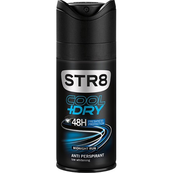 Str8 Cool + Dry Midnight Run 48h antiperspirant deodorant sprej pre mužov 150 ml