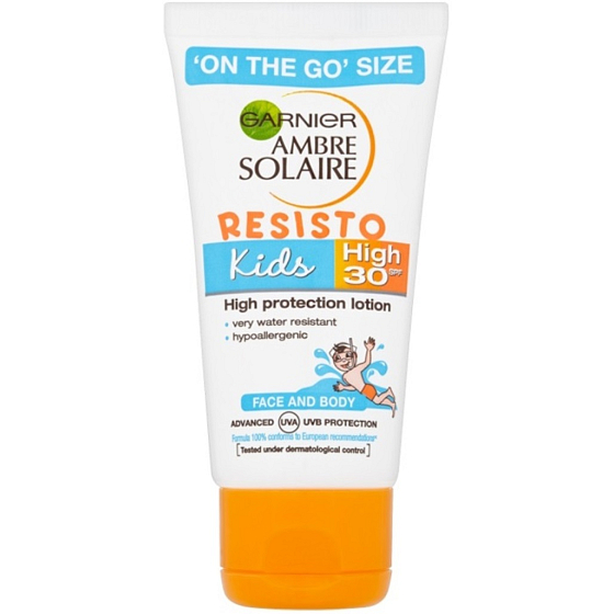 Garnier Ambre Solaire Resist SPF30 mlieko na opaľovanie pre deti 50 ml