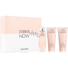 Calvin Klein Eternity Now toaletná voda 100 ml + telové mlieko 100 ml + sprchový gél 100 ml, darčeková sada