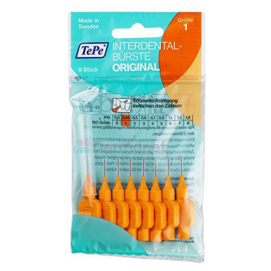 TePe Original Medzizubné kefky Normal 0,45 mm oranžový 8 kusov