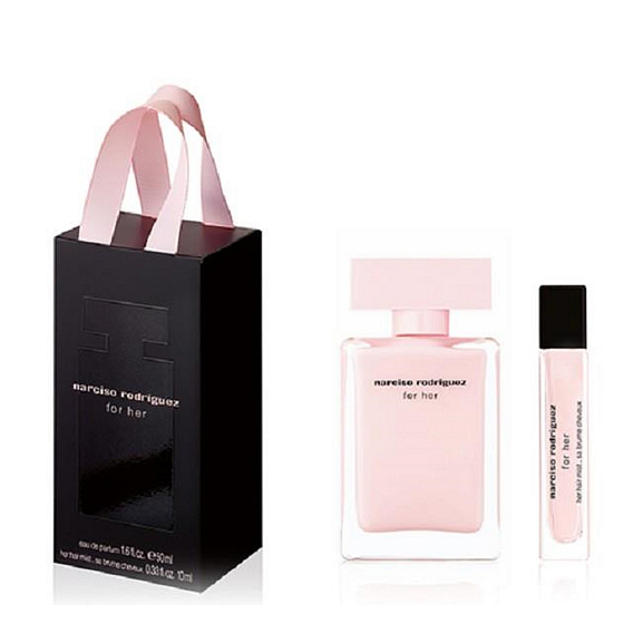 Narciso Rodriguez for Her Eau de Parfum parfumovaná voda pre ženy 50 ml + vlasová hmla 10 ml, darčeková sada